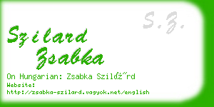 szilard zsabka business card